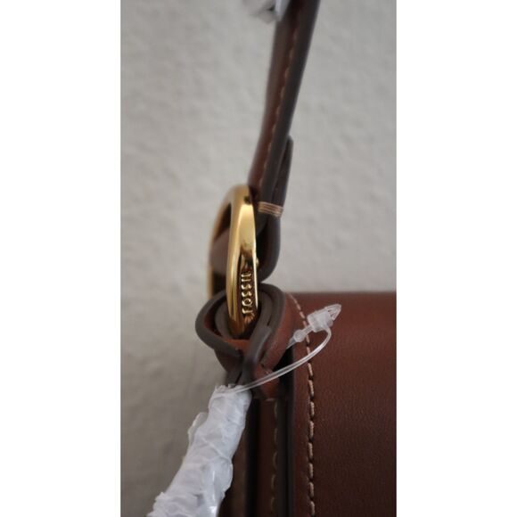 Fossil ZB192400-KH Women's O/S Brown Lennox Leather Flap Crossbody Bag - Picture 16 of 16